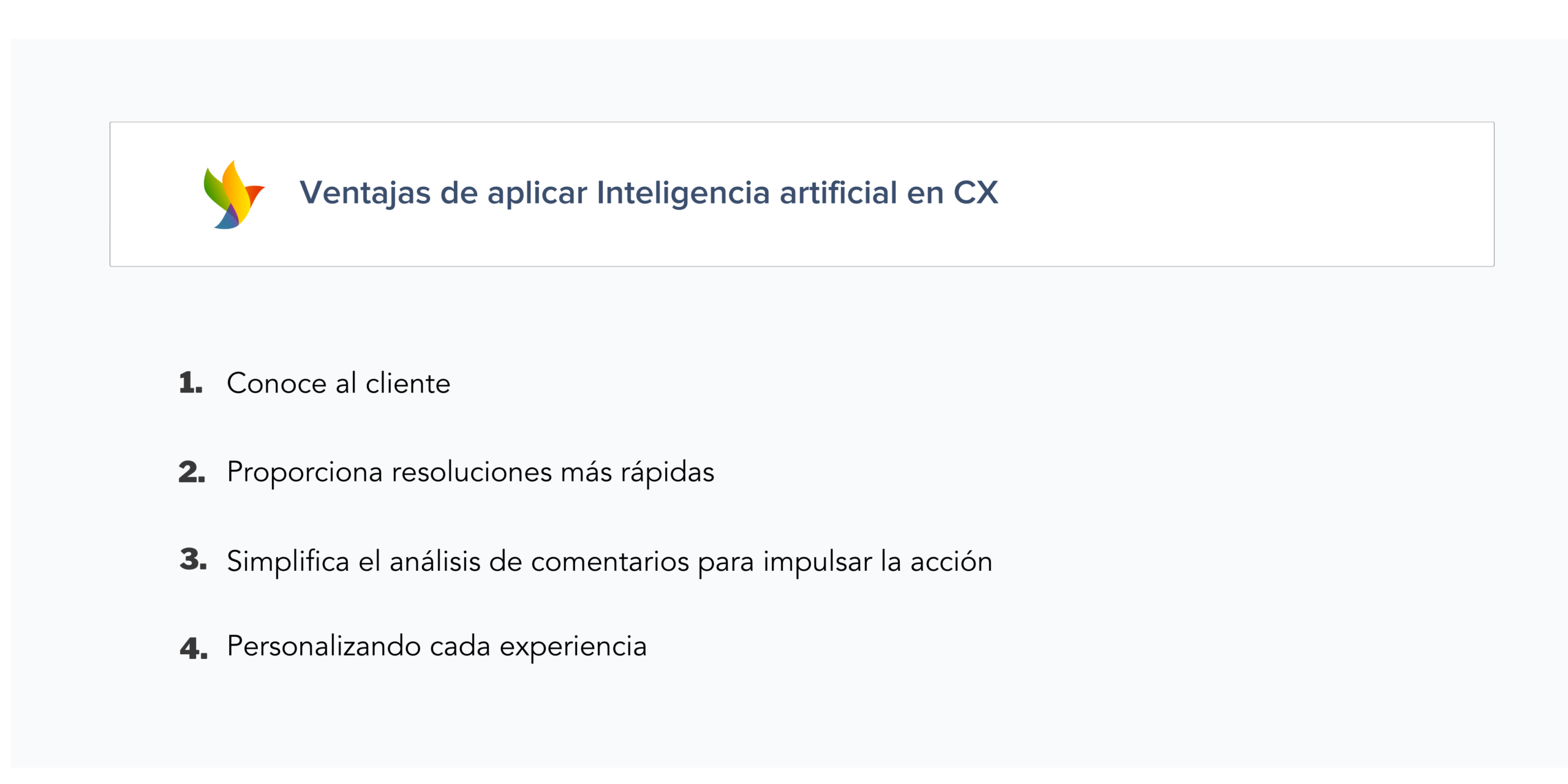 Ventajas de aplicar inteligencia artificial en la experiencia del cliente.