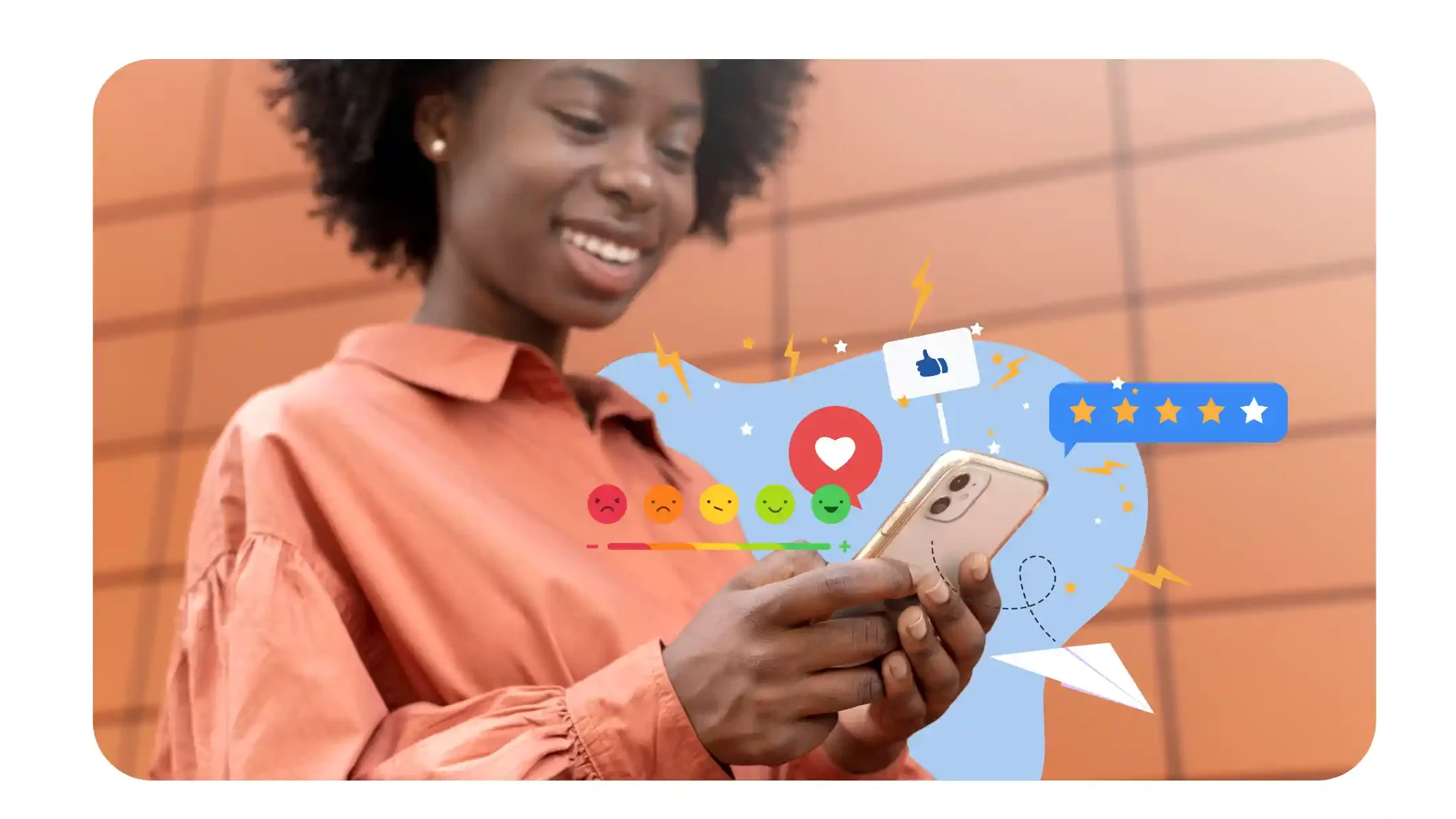 Escucha activa de clientes en una encuesta.