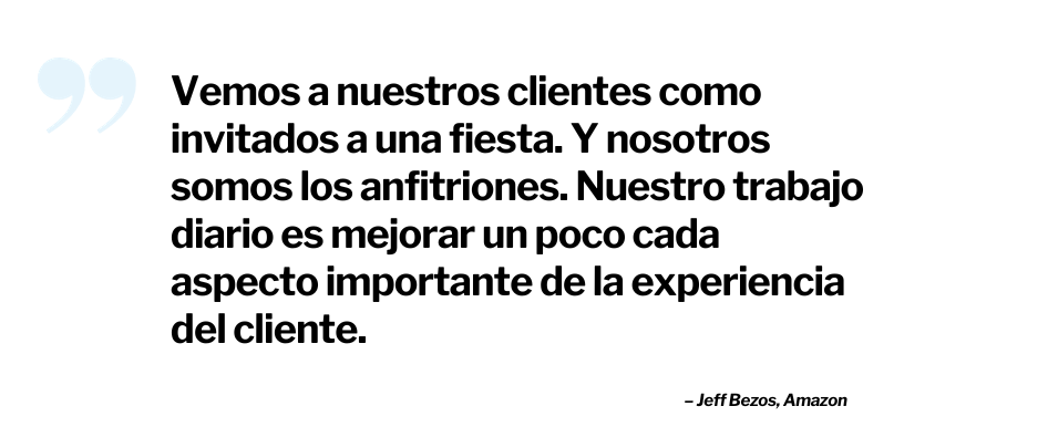 Cita relevante sobre experiencia del cliente