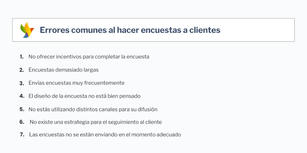 Errores comunes al hacer encuestas a clientes