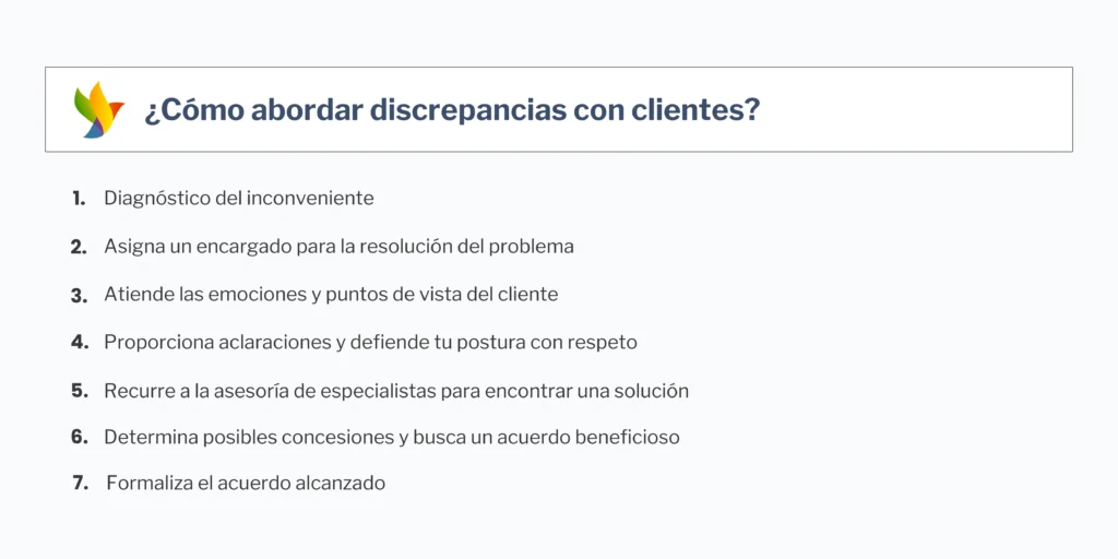 como abordar discrepancias con clientes