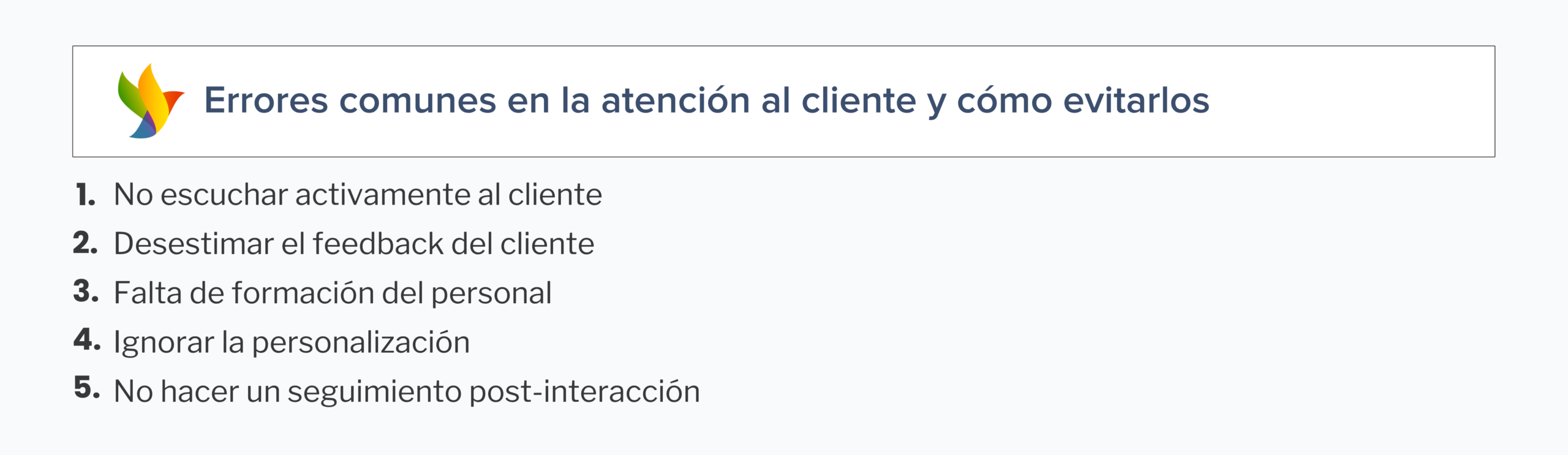 Errores comunes en la atención al cliente